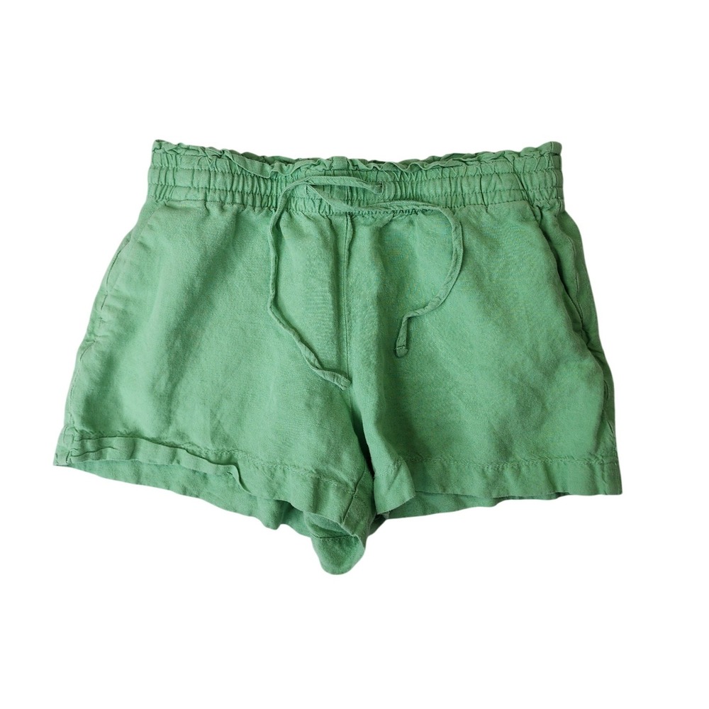 LOFT Linen Blend Shorts SP‎ Dopamine Green Pull-on Coastal Grandmother Pastel
